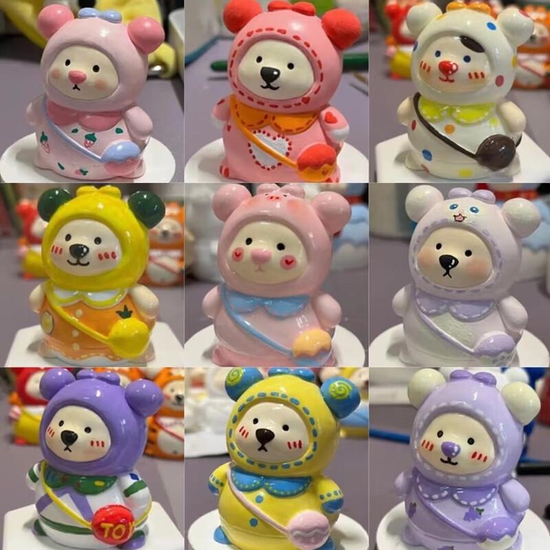 3D Plaster Backpack Bear Painting Kit