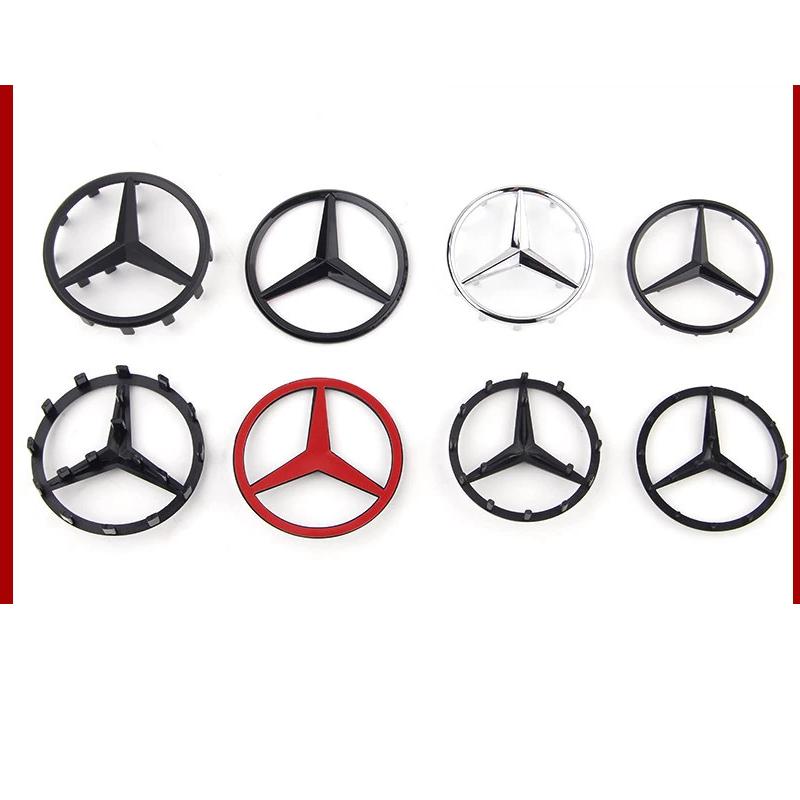 LL-1pcs 52mm/57mm Car Steering Wheel Badge Emblem Sticker Mercedes Benz Amg W204 W205 W212 W213 W221 W177 W246 GLA GLC CLA Class PM1