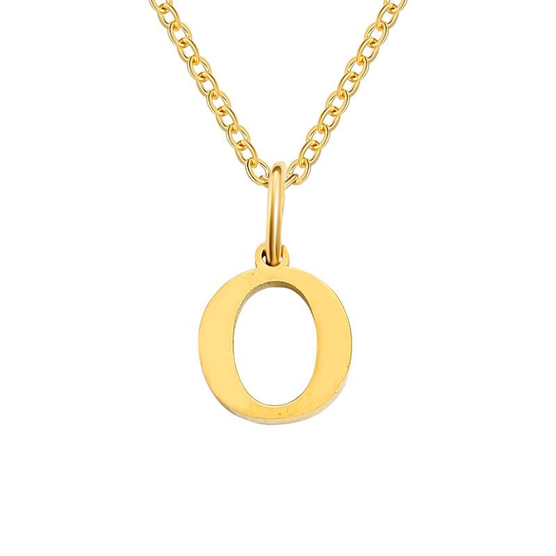 Elegante Collar con Colgante de 26 Letras para Mujer - Diseño Único Cadena para Clavícula de Acero de Titanio