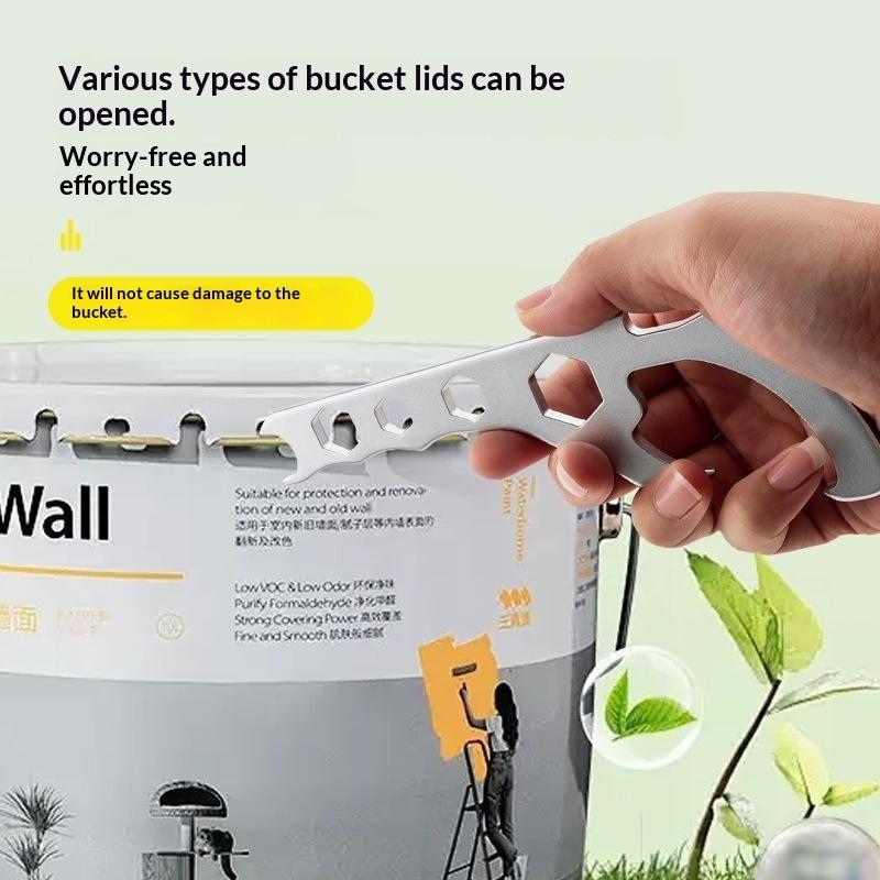 Multifunctional Metal Bucket Opener With Labor Saving Design And Hex Wrench Holes For Home Paint Can Use