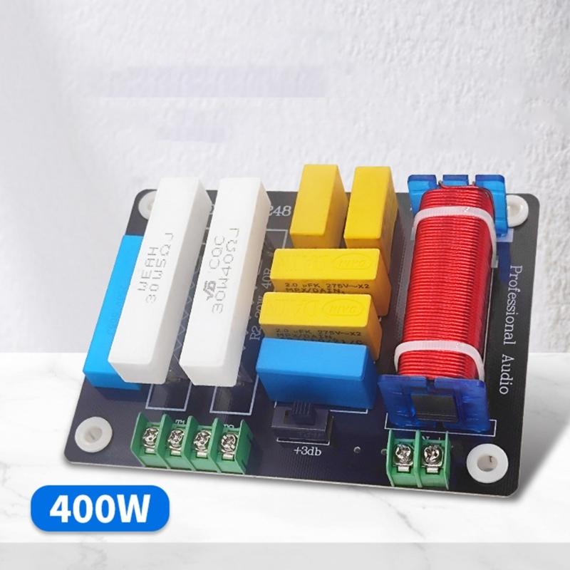 2 Way Crossover 400W Professional Treble Frequency Divider for Outdoor Stage Conference Professional HiFi Sound Projects