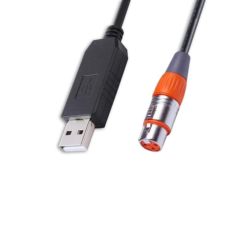 USB To DMX Console RS485 Debug Cable for Stage Lighting Control