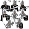 Medieval Military Noble Knights Building Blocks Figures Accessories Helmet Armor Shield Sword MOC Bricks Toys Friends Gifts
