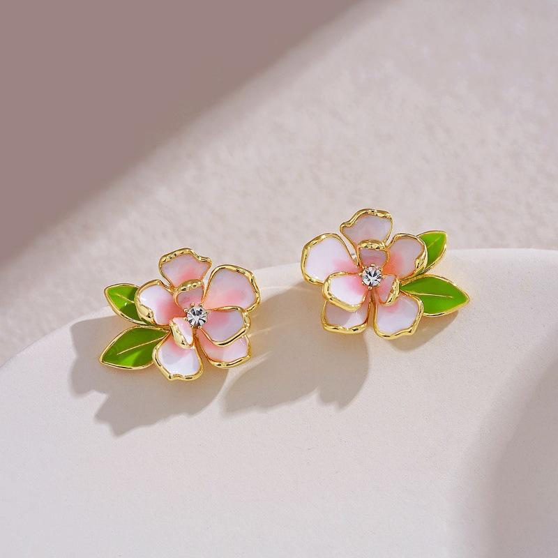 Camellia Pearl Drop Earrings: Elegant, Fashionable & Luxurious Design for Women