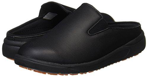 Asahi Cook 102 Commercial Kitchen Shoes, Black, Size 24.0 cm, 3E