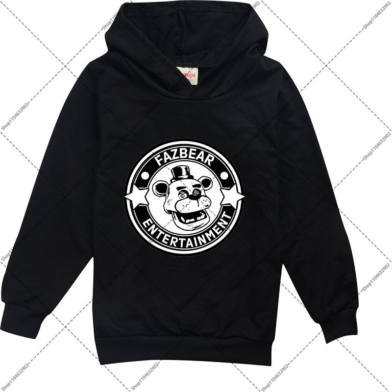 FNAF Boys Girls Hoodie Five Nights At Freddys Children's Spring Sweatshirt Cartoon Anime Comfortable Sweatshirts Birthday Gifts