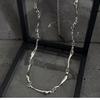 New Irregular Wave Shape Chain Men Necklace Advanced Sense Stainless Steel Figaro Cuban Chain Necklace for Men Women Jewelry