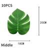 10 STÜCKE Tropische Palmblätter Sommer Monstera Künstliche Seide Schildkrötenblätter für Zuhause Hawaiianische Luau Strand Hochzeitsfeier Dekor