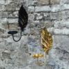 1PC Candle Stands Leafs Iron Birthday Party Candlestick Home Decoration Metal Background Wall Wall Hanging Durables