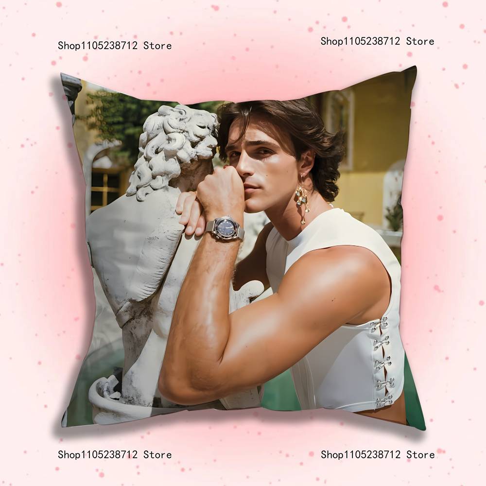 J-Jacob E-Elordi Pillow Case Plush Fabric Soft Pillowcase Double Sided Print Sofa Cushion Cover Throw