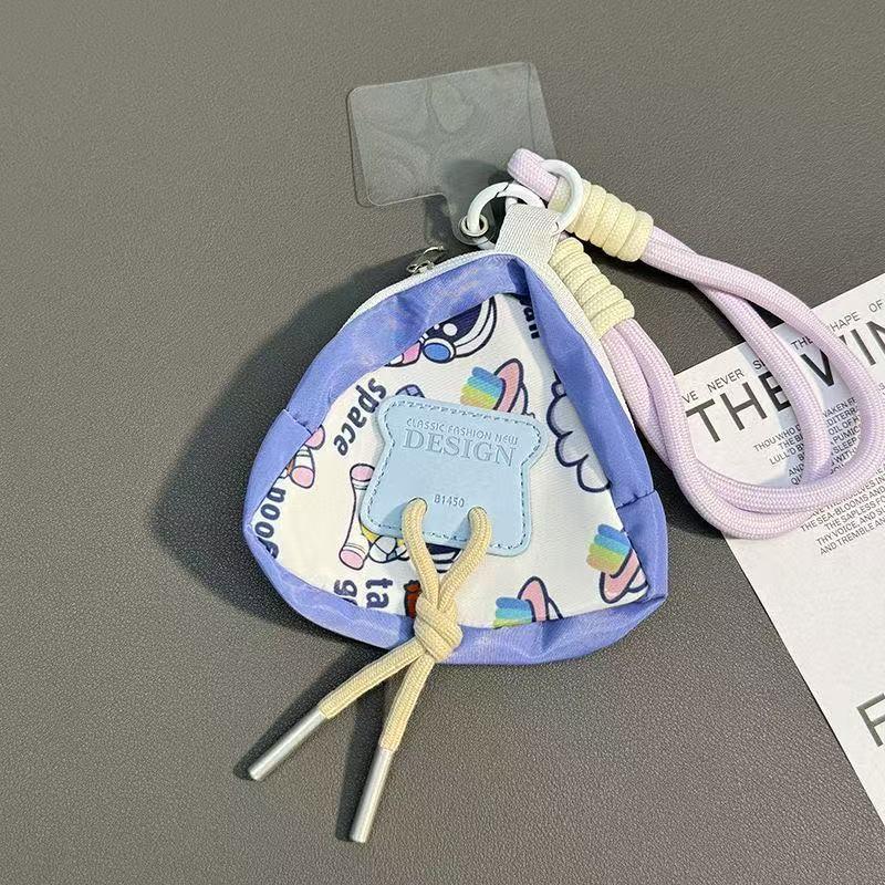 Trendy Colorful Soft Small Backpack with Coin Purse, Hand Strap & Contrasting Color Lanyard Pendant