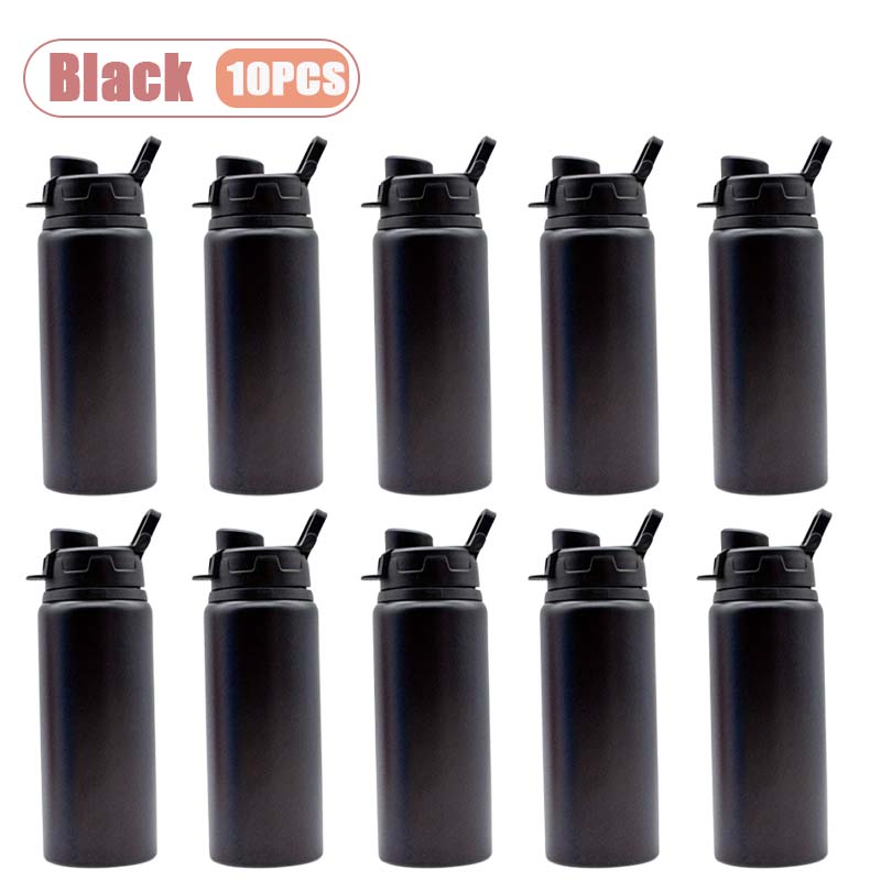 1-10PCS 600ml Aluminum Sports Water Bottle Leak Proof Lightweight Design for Cycling Hiking Gym BPA Free Canteen