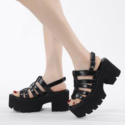 New Platform Sandals Ladies High Heels Summer Women's Wedge Sandals Open Toe Buckle Casual Rome Sandals Plus 43 Ladies Shoes