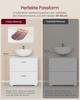 VASAGLE Custos Collection BBK520WB01 Vanity Unit with 2 Large Drawers, Bathroom Cabinet, High Feet, for Sink without Column, 30 x 60 x 63.8 cm