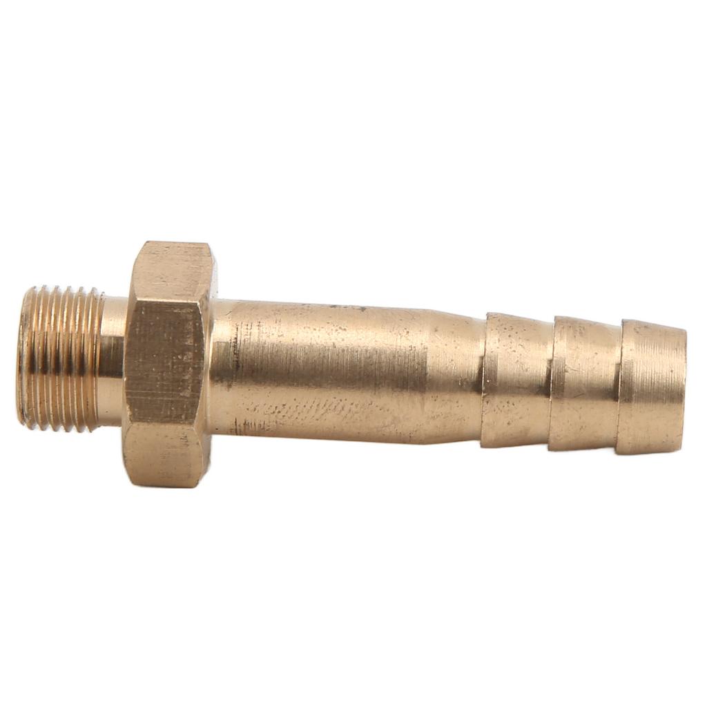 Gas Tank Adapter Aluminum Alloy 10mm Valve Fitting Parts with Two Rubber Rings for Outdoor Camping Barbecue