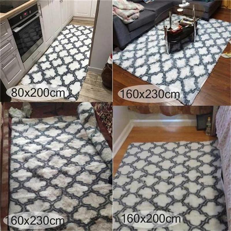 Area Rugs for Bedroom, Upgrade Non-Slip Grey Fluffy Soft Shag Carpet, Indoor Floor Gray Fuzzy Shaggy Living Room Plush Rug for Kids Home Dorm Decor