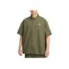 Nike Club Comfortable Fashion Casual Versatile Short Sleeve Shirt Men Shirts Olive-Green White HJ2027-222
