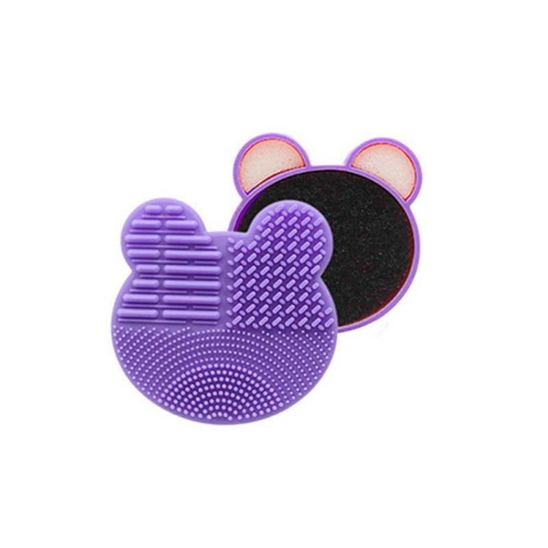 Makeup Brush Cleaner Washing Brush Pad Cleaning Mat Cosmetic Brush Cleaner Tool Scrubber Box