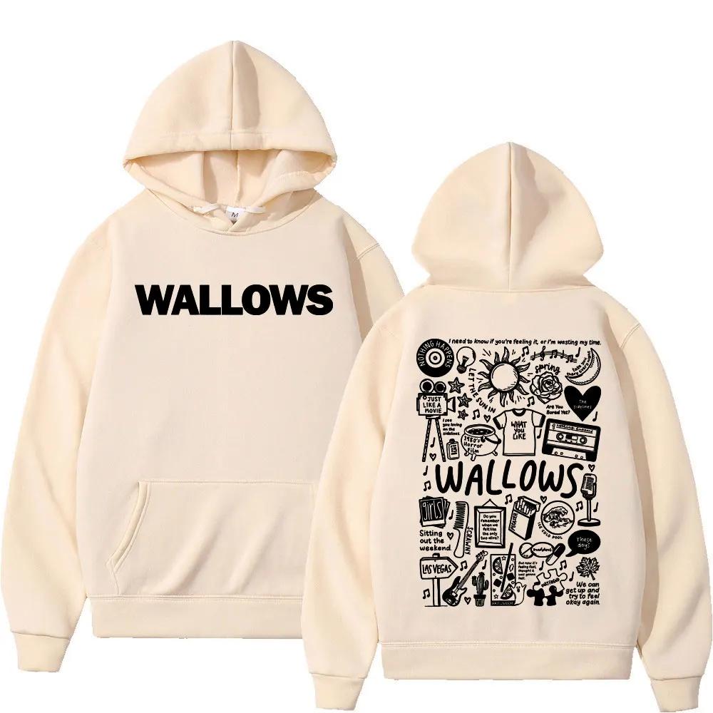 Autumn and Winter Warm Hoodies Rock Band Wallows Tour Men's and Women's Fashion Retro Hoodies Long Sleeve Sweatshirts