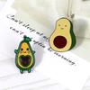 Cute Green Avocado Pins Cartoon Funny Lovely Heart Brooch Enamel Badge Jewelry Gifts for Kids Friends Clothes Denim Backpack Pin