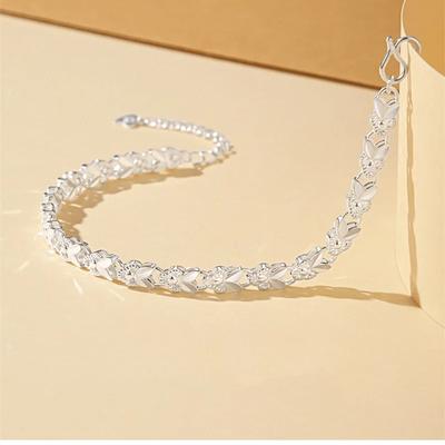 Copper Bracelet Chain For Women Luxury Fashion Party Wedding Jewelry Lovers Gift Charms 20CM Classic Lady