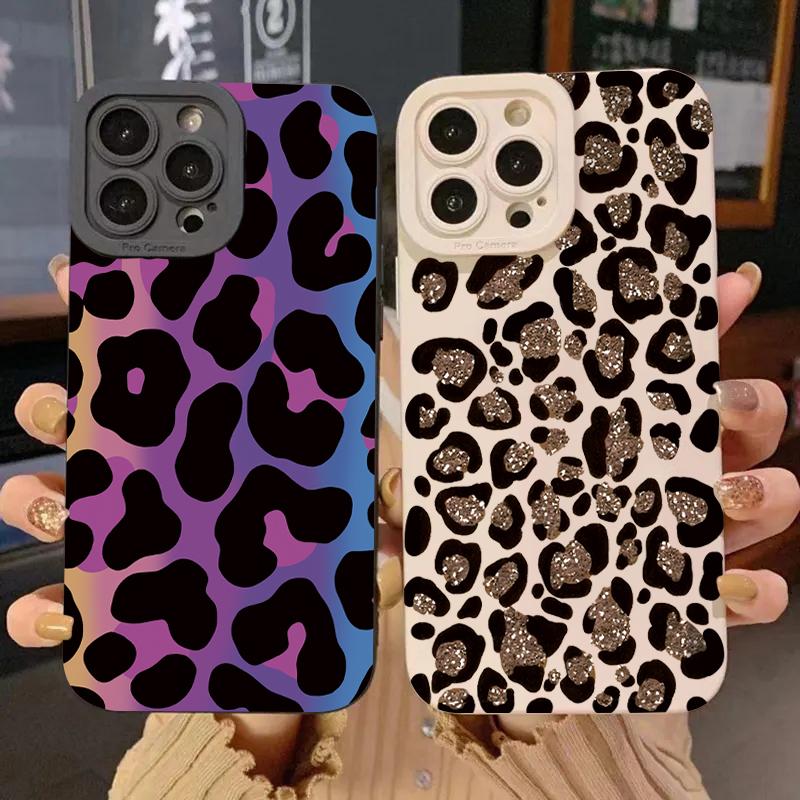 Case For  Mi 15 14T 13T 12T Pro 14 13 12 11 Lite NE Poco F6 F5 X5 M6 X7 Pro Colorful Leopard Pattern Silicone Phone Cover