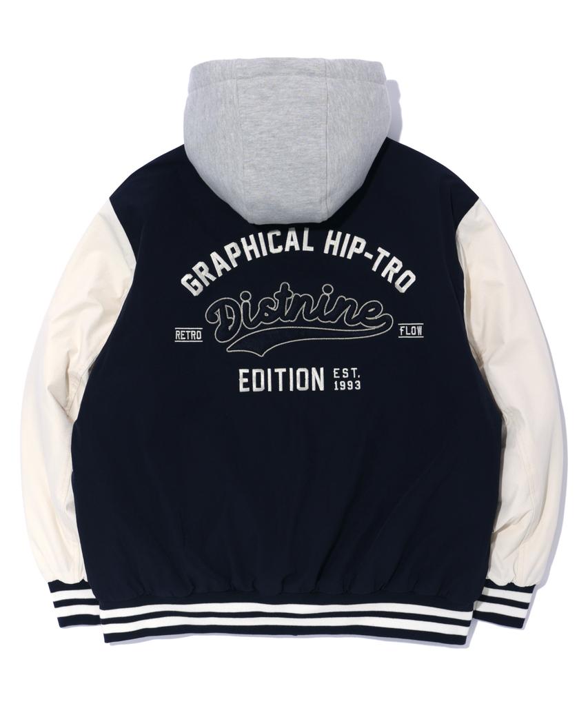 Distn9Ne Edition Varsity Padded Jumper Navy (Lo1Ju019-066)