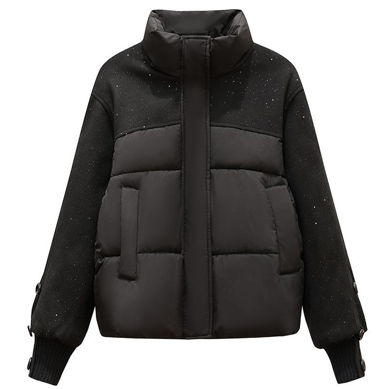 Short Stitching Thick Warm Top Winter Jacket