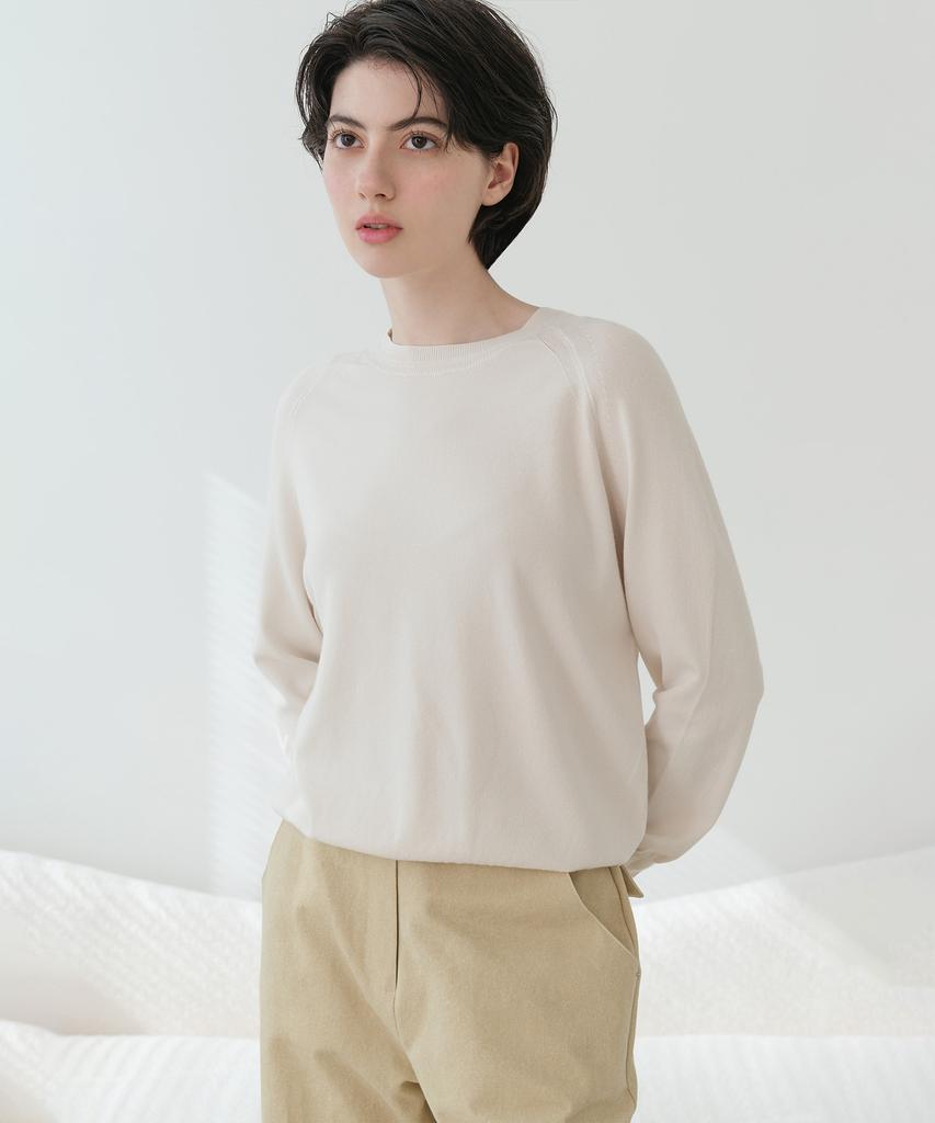 Baseukala Chic Raglan Round Neck Long Sleeve Knitwear (5Colors)