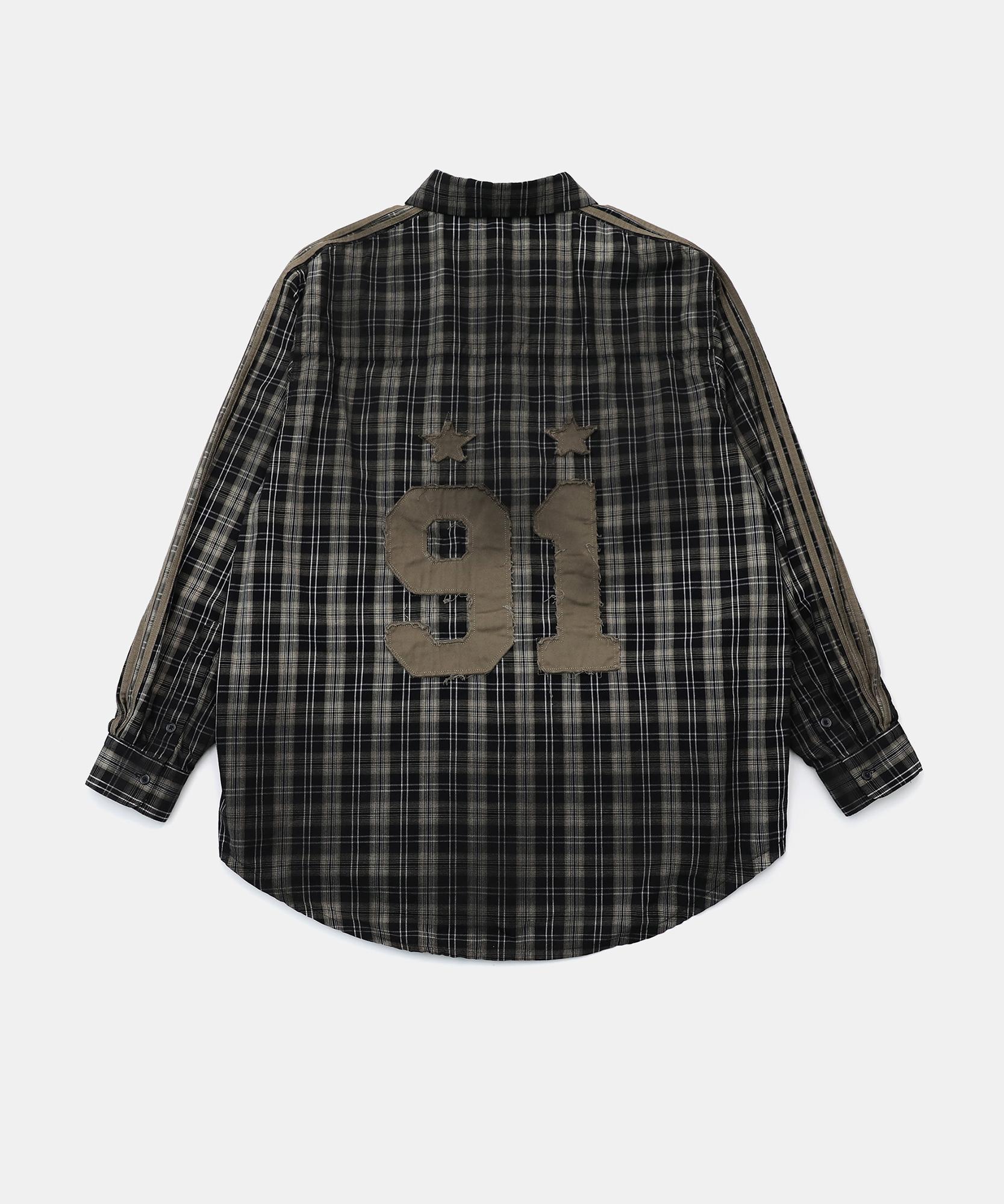 Bad Blood Vintage Billy Check Shirt Large Fit - Black M