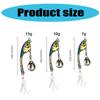 5Pcs Fishing Sequins Lures Baits Metal Fishing Lures Spoons Hard Fishing Lures Fishing Spoons Lures Triple Hook Set