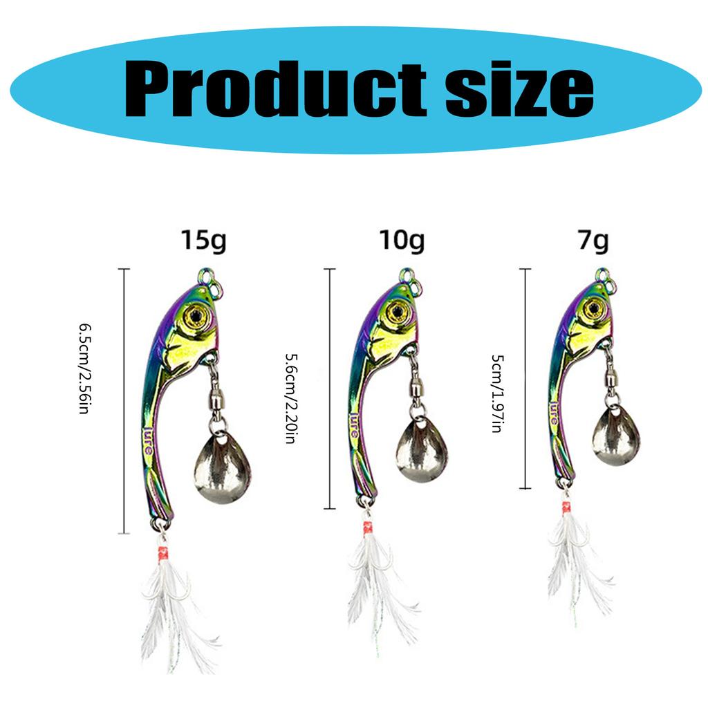 5Pcs Fishing Sequins Lures Baits Metal Fishing Lures Spoons Hard Fishing Lures Fishing Spoons Lures Triple Hook Set