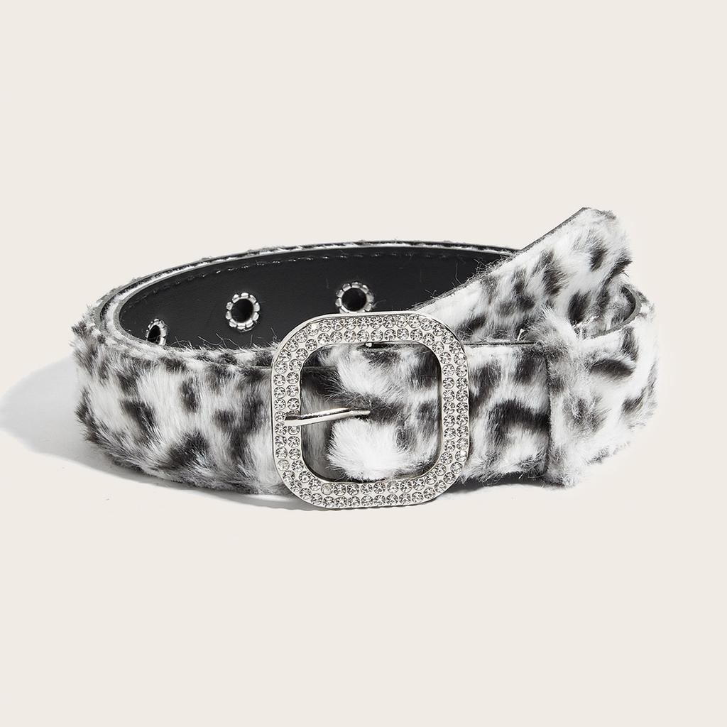 Fashion Animal Fur Waistband Soft Pink Plush Belt Gothic Y2k Women Belt Multifunctional Wide Waistband Belt For Outdoor Daily