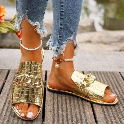 Fashion Summer New Flip-flops Women's Low Heel Flat Casual Breathable Light Sandal Slips Plus Size Women's Slippers