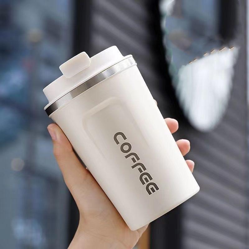 Large Capacity Stainless Steel Vacuum Insulated Coffee Cup Creative Minimalist Car Water Mug
