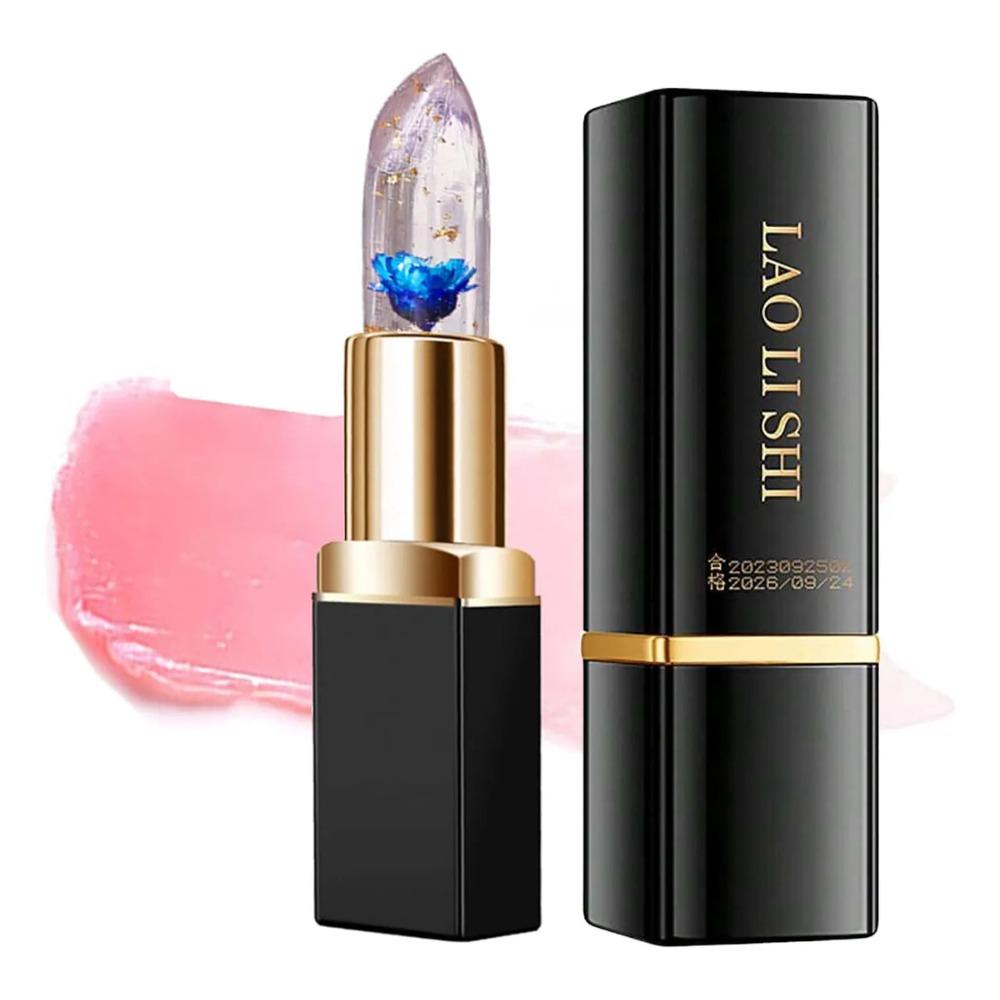 Tres Tipos De Barras De Labios Con Forma De Flor De Cristal Blue Enchantress