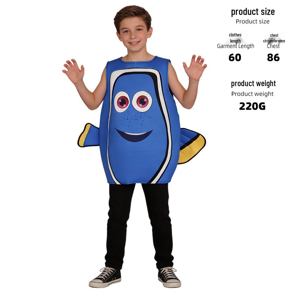 Halloween Nemo Clownfish Costume - The Little Mermaid Role-Playing Sponge Suit One Size