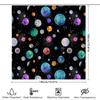 Weltraumnebel Duschvorhang Kosmisches Sonnensystem Muster Badezimmer Dekoration Wasserdichtes Gewebe