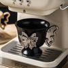 High Appearance Level Butterfly Mugs Female Couple Ceramic Cups  Tall Water Cups Home Breakfast Cups  High End Coffee Cups