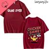 Chicken Game Theme 100Cotton Summer TShirt Shortsleev Tops Breathable Printed Fashion Mens Womens High Quality Oneck