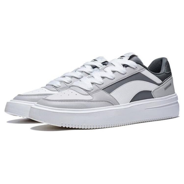 Li-Ning Starfall Casual Versatile Non-Slip Wear-Resistant Low-Top Skate Shoes Men Sneakers Gray White AGCT139-1