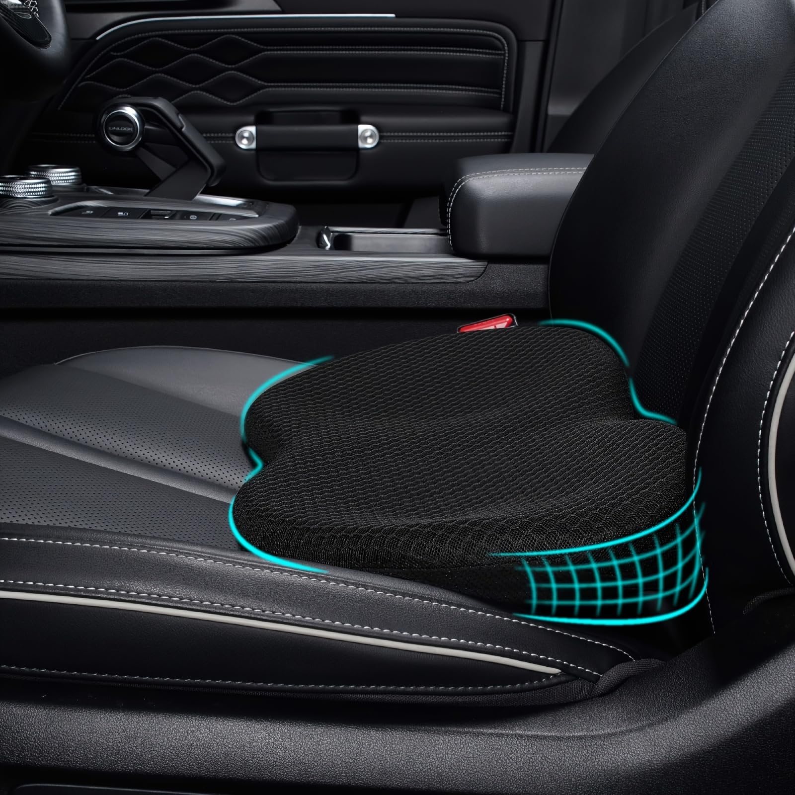 Atmiņas putu ķīļveida auto sēdekļa spilvens
