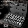 Heavy Duty Universal Screw Extractor Removal Set Suitable for Rusty Damaged Bolts Nut with Storage Box Home Workshop Use