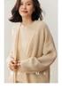 Autumn/Winter 2025 Women's Wide Sleeve Cashmere Cardigan Set - Mid-Length, No-Button, Simple Casual Knitwear.