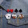Accessori Creativi in Lega Smaltata per Semi di Poker: Ciondoli e Spille di Picche e Cuori