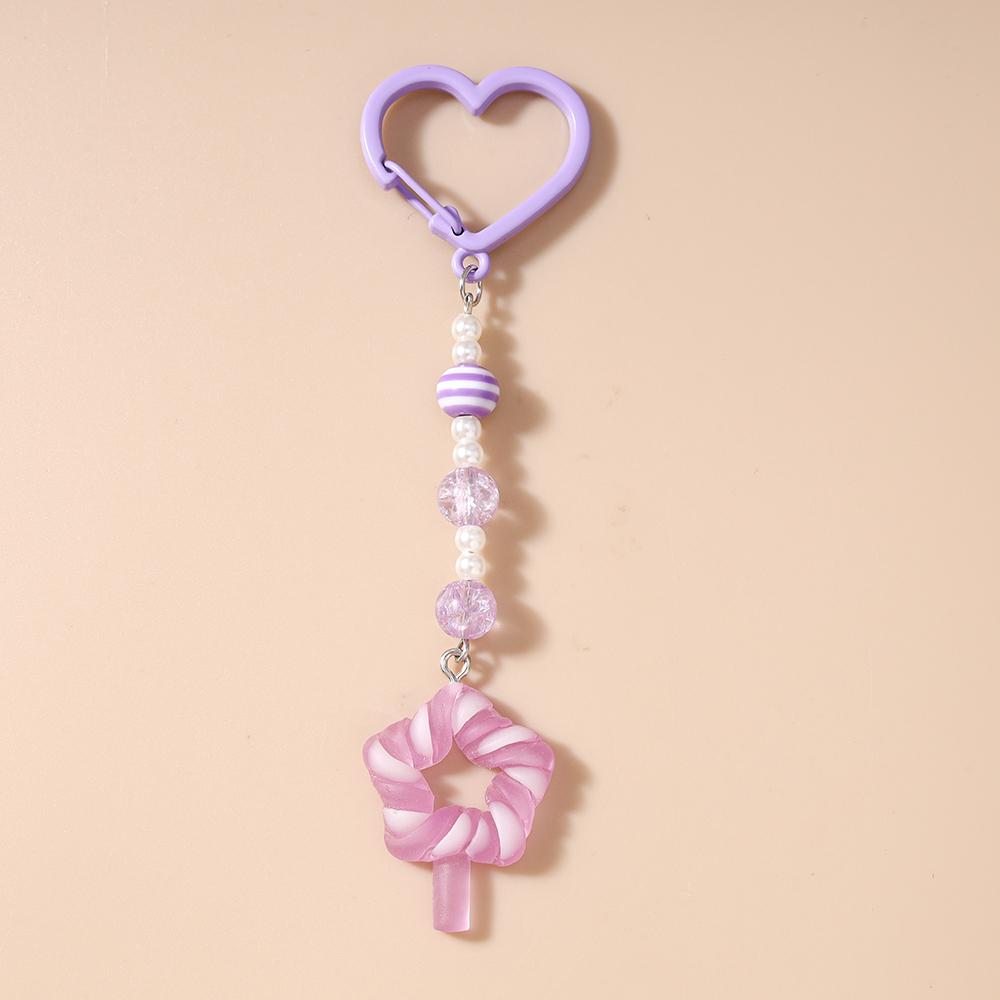 Pretty Resin Candy Lollipop Keychain Women Girls Juice Key Ring Pendants Handbag Decor DIY Key Chain Kid's Jewelry Gift