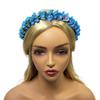 Artificial Flower Headband Halloween Hair Band Rose Flower Crown Headpiece Floral Hair Accessories for Cosplay Party