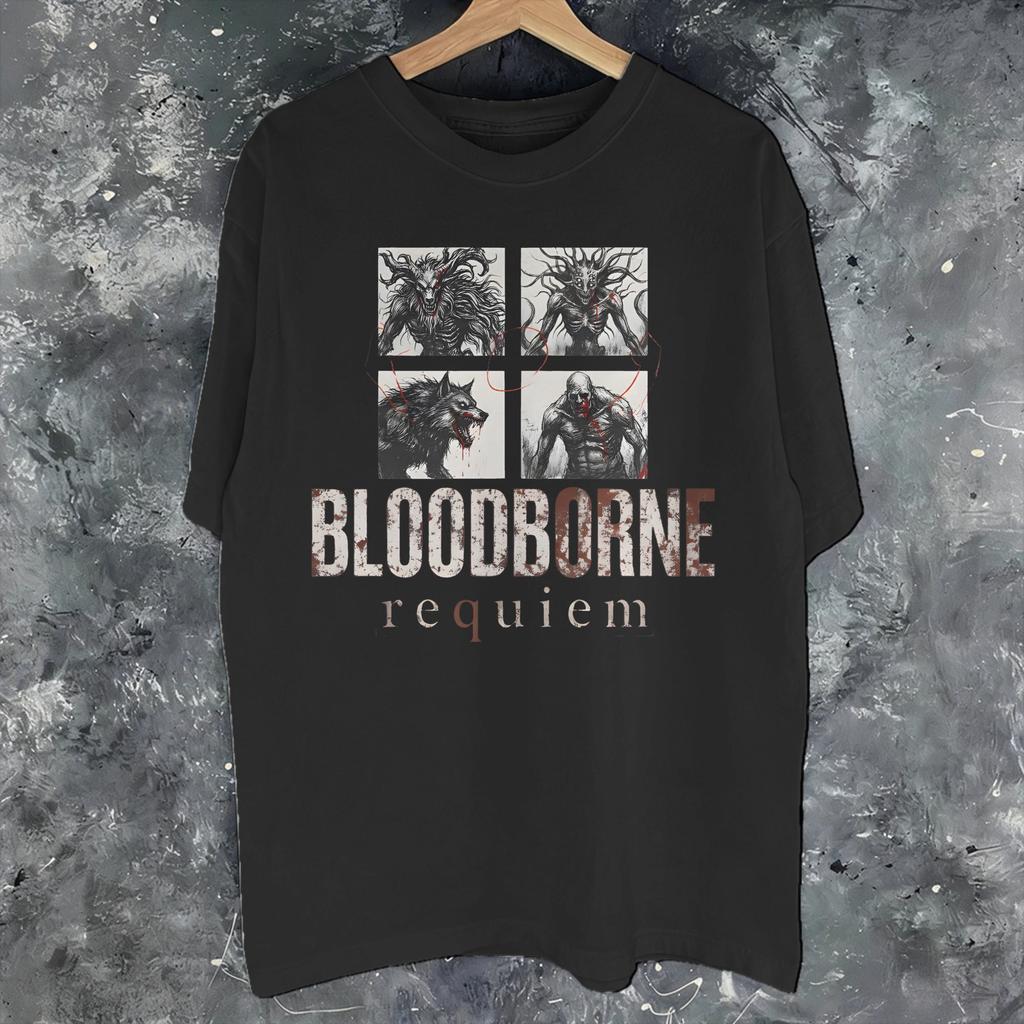 Unisexs Unisexs Bloodborne Hunter Game T Shirt Cotton Printed Tee Shirts Clothing Outfits