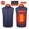 New Men'S Casual Stand Up Collar Outdoor Warm Electric Vest Winter Usb Port Intelligent Heating Sleeveless Coat(No Power Bank)