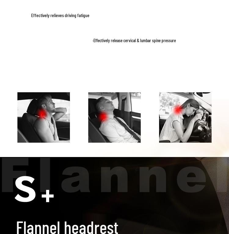 Ford Car Headrest Neck Support Pillow for Focus, Explorer, Escort, and Mondeo.